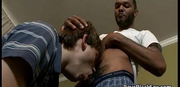  White Skinny Boy Get His Ass Gucked By Gay Black Hunk 12